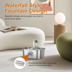 Bobo&Dragon Stainless Steel Cat Water Fountain 124oz/3.5L, Ultra Quiet - Image 7