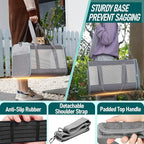 Pet Carrier for Large Cats 20 lbs+ / Soft Sided Small Dog Travel Carriers Top - Image 4