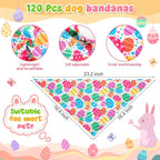 Youyole 120 Pcs Easter Dog Bandana Bulks Bunny Dog Bandanas Rabbit Egg Pet - Image 2