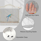 Bird Cage Seed Catcher, 60-118'' Large Bird Cages Cover, 31.5'' H Adjustable - Image 3