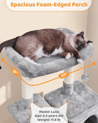 Yaheetech Cat Tree Cat Tower, 63in Multi-Level Kitten Tree - Image 3