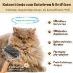 FelineFun Cat Brush for Dematting & Deshedding, 2 in 1 Undercoat Rake, - Image 2