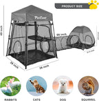 Catio Outdoor Cat Enclosure, 3-in-1 Extra Large Portable Cat Playpen - Image 2