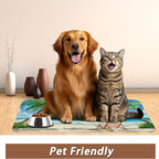 Tropical Beach Dog Food Mat for Floors, Hawaii Palm Tree Absorbent Quick-Dry - Image 6