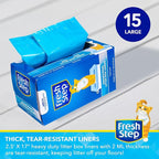 Fresh Step Drawstring Cat Litter Box Liners, Scented Heavy Duty Kitty Litter - Image 2