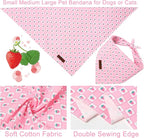 Spring Dog Bandana, UP URARA PUP Strawberry Triangle Bid Scarf - Image 3