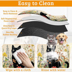 Dog Bowl Mat, Cat Black Pet Feeding Mat - Image 5