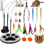 18pcs Interactive Cat Toys for Indoor Cats Suction Cup Cat Toys for Indoor Cats by GADGETSOLOGY