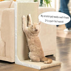 Cardboard Cat Scratcher, 26 Inch L Shape Scratch Pad Wall Mounted, Vertical - Image 3