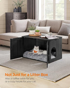 Feandrea Cat Litter Box Enclosure, Litter Box Furniture Hidden - Image 3