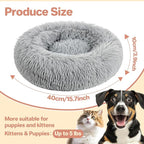 Cat Bed - Calming Cat Bed for Small Kittens Donut Washable Round for Indoor - Image 2