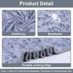 Dono 1 Pack 3 Dog Blankets, Soft Fluffy Fleece Pet Blanket Warm Sleep Mat Paw - Image 4
