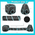 9.45FT Outdoor Cat Enclosures Portable Cat Playhouse, Pop Up Cats Tent - Image 3