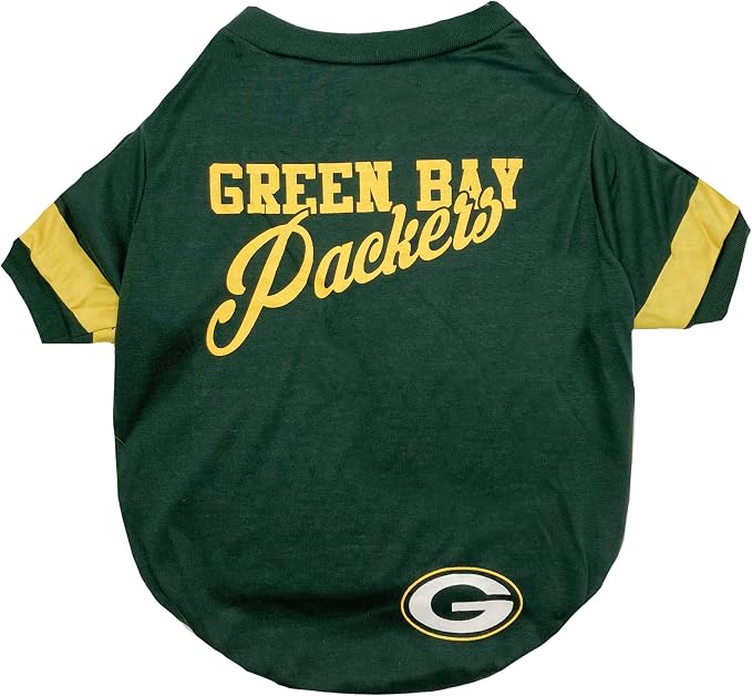 Green Bay Packers Dog & Cat T-Shirt, Large. NFL Team Football Shirt. New Stripe - Image 3