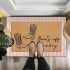 Tinideya 2 Pcs Door Mat Welcome Non Slip Coir Mats Floor Layering Doormats - Image 6