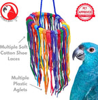 Bonka Bird Toys 51213 Large Aglet Heaven 9" Hanging Cotton Shoelace Ring Toy - Image 3