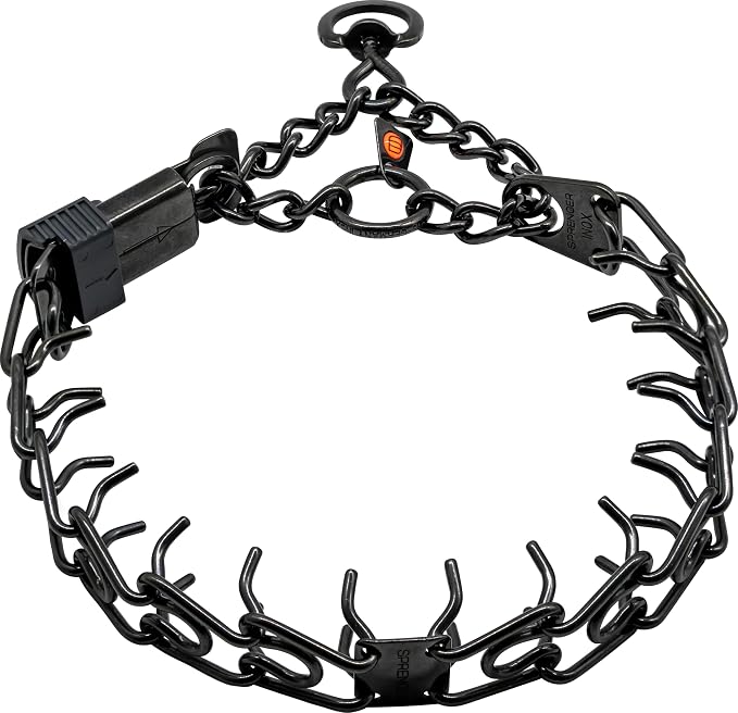 Herm Sprenger Black Stainless Steel Dog Collar by HERMSPRENGER