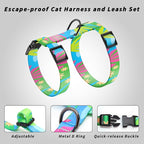 Cat Harness and Leash Set, Adjustable Kitten Harness Escape Proof Cats Harness - Image 4