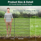 10 Panels No Dig Dog Fence Outdoor - Image 2