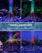 Uniclife Aquarium Volcano Ornament Kit Realistic Resin Volcanic Decoration - Image 2