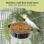 Large Bird Feeding Dish Cups, Parrot Food Bowl Cage - Image 4