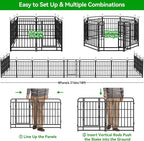 Dog Fence Outdoor 8 Piece Panels 32" Height, Square Steel Pipe - Image 7