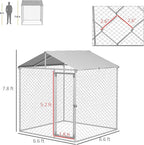 PawHut Outdoor Dog Kennel, Heavy Duty Dog Run Outdoor Fence - Image 7
