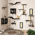 NUNU LAB Cat Wall Shelves, 10-in-1 Wall-Mounted Cat Furniture Set, Large Cat - Image 2