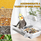 Bird Feeder for Cage, Parakeet Cage Feeder No Mess Bird Dish - Image 4