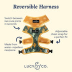 Lucy & Co. Looking Sharp, Cute Reversible Dog Harness Walking Halter - Image 2