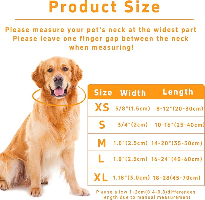 Dog Collar for Boys & Girls, Puppy Collar for Small to Large Dogs, Adjustable - Image 3