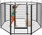 Dog Playpen Outdoor Extra Wide 8 Piece Panels Heavy Duty Dog Fence 50" Height by Committedtobetterpetlife