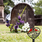 Dad Grave Decorations for Cemetery, Metal Sympathy Memorial Stakes for Loss of - Image 4