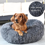 Calming Donut Dogs Beds for Medium Dogs up to 45 lb, 30inch Anti-Slip Plush - Image 5