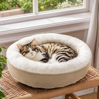 Love's cabin Round Donut Cat and Dog Cushion Bed, 20in Pet Bed - Image 7