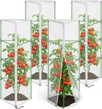 4 Pcs Garden Bird Netting for Triangle Plant Cage, Tomato Trellis Insect Bird by PurpleStar