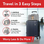 dbest Products Pet Smart Cart Sport, Soft Sided Collapsible Cat Carrier Airline - Image 5