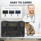 Small Dog Carrier for Puppies, Cat Carrier Soft, Foldable Travel Bag, Fits Pets - Image 5