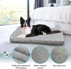 Explore Land Waterproof Dog Bed Cover Machine Washable Fluffy Dog Bed - Image 4