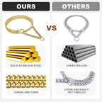 Stainless Steel 18K Gold Dog Collar - Image 3