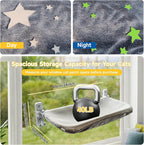 Homegroove 2 Pack Cat Window Perch, 24 x 12 Inch Foldable Cat Hammock - Image 2