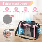 Discala Cat Dog Carrier Up to 15 Lbs TSA Airline Approved Pet Carrier - Image 6
