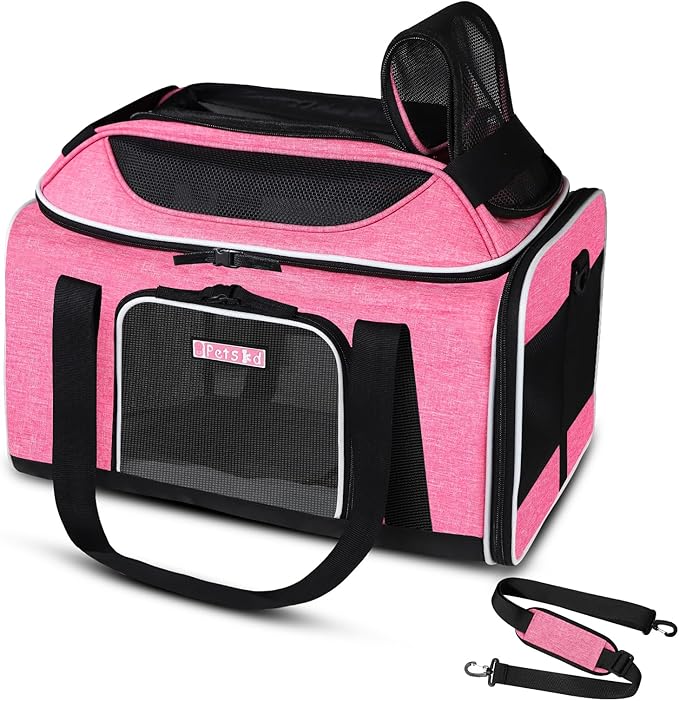 Petskd Top-Expandable Pet Carrier 18x11x11 Inches Delta American United Airline by Petskd