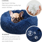 Calming Donut Dogs Beds for Small Dogs Washable, 19inch Fluffy Round Puppy Bed - Image 3