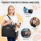 Dog Purse Carrier for Small Dogs, Stylish Foldable Pet Carrier Purse Tote Bag - Image 3