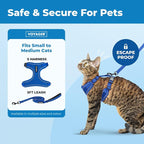 Voyager Escape-Proof Step-in Lock Cat Harness & 5ft Neoprene-Handle Leash Set - Image 2