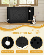 Cat Litter Box Enclosure, Hidden Litter Box Cabinet Furniture - Image 8