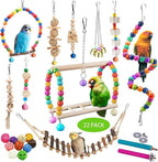 22 Packs Bird Parakeet Cockatiel Toys, Parrot Swing Chewing Hanging Toy by Sysmashing