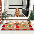 Tinideya 2 Pcs Door Mat Welcome Non Slip Coir Mats Floor Layering Doormats - Image 6