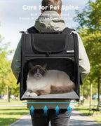 Pecute Cat Backpack Carrier XL, Expandable Pet Backpack - Image 8